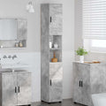 Badezimmerschrank mit Speicher Beton Grau 30 x 35 x 192 cm