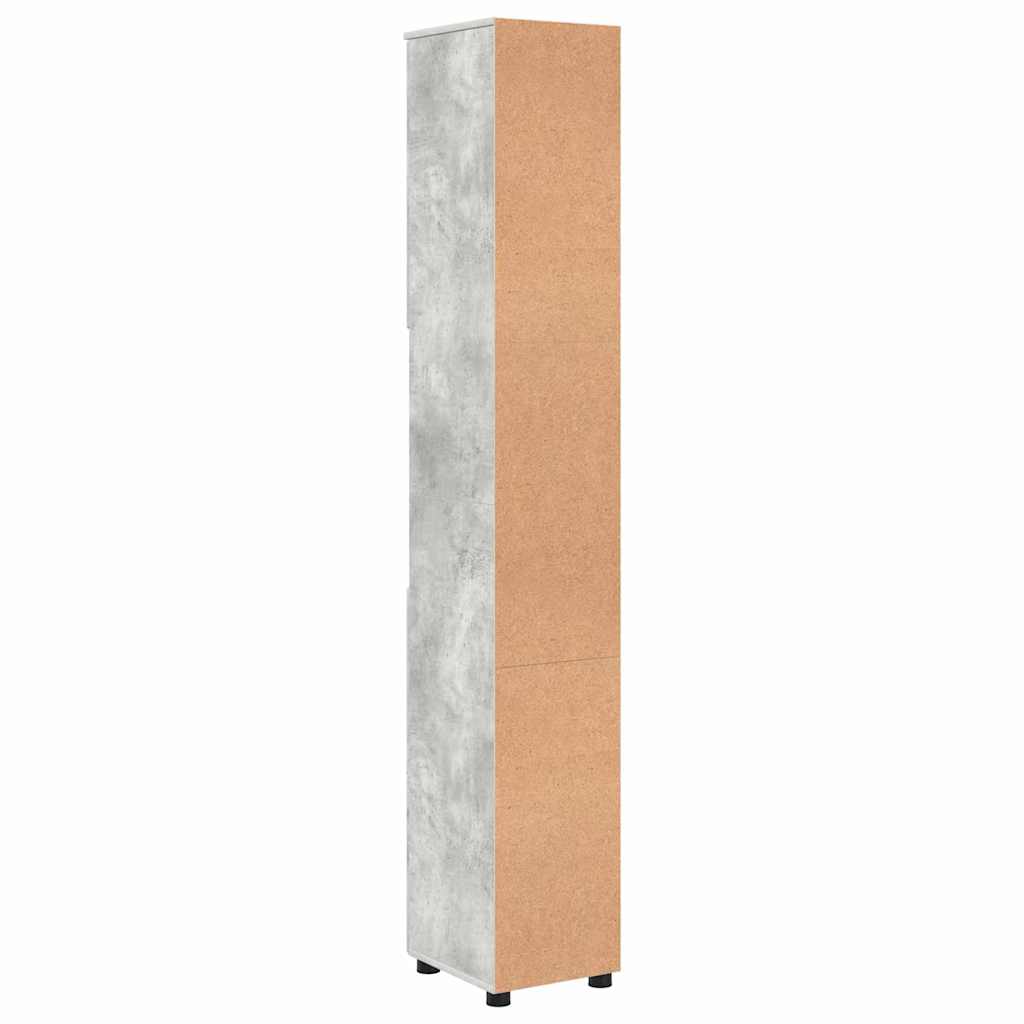 Badezimmerschrank mit Speicher Beton Grau 30 x 35 x 192 cm