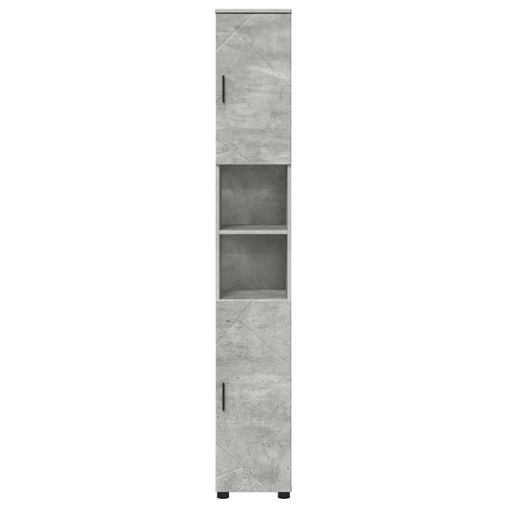 Badezimmerschrank mit Speicher Beton Grau 30 x 35 x 192 cm
