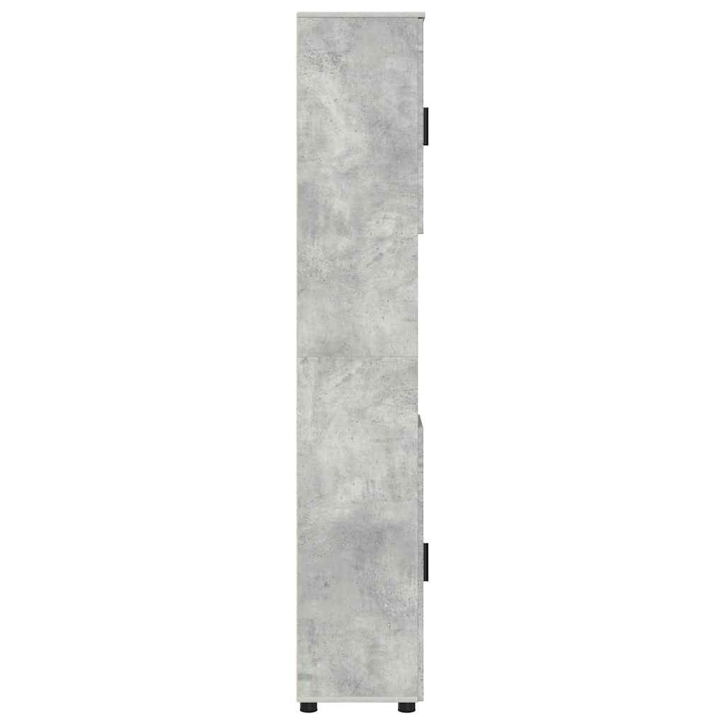 Badezimmerschrank mit Speicher Beton Grau 30 x 35 x 192 cm