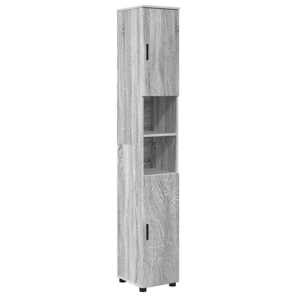 Badezimmerschrank mit Speicher Graues Sonoma 30 x 35 x 192 cm