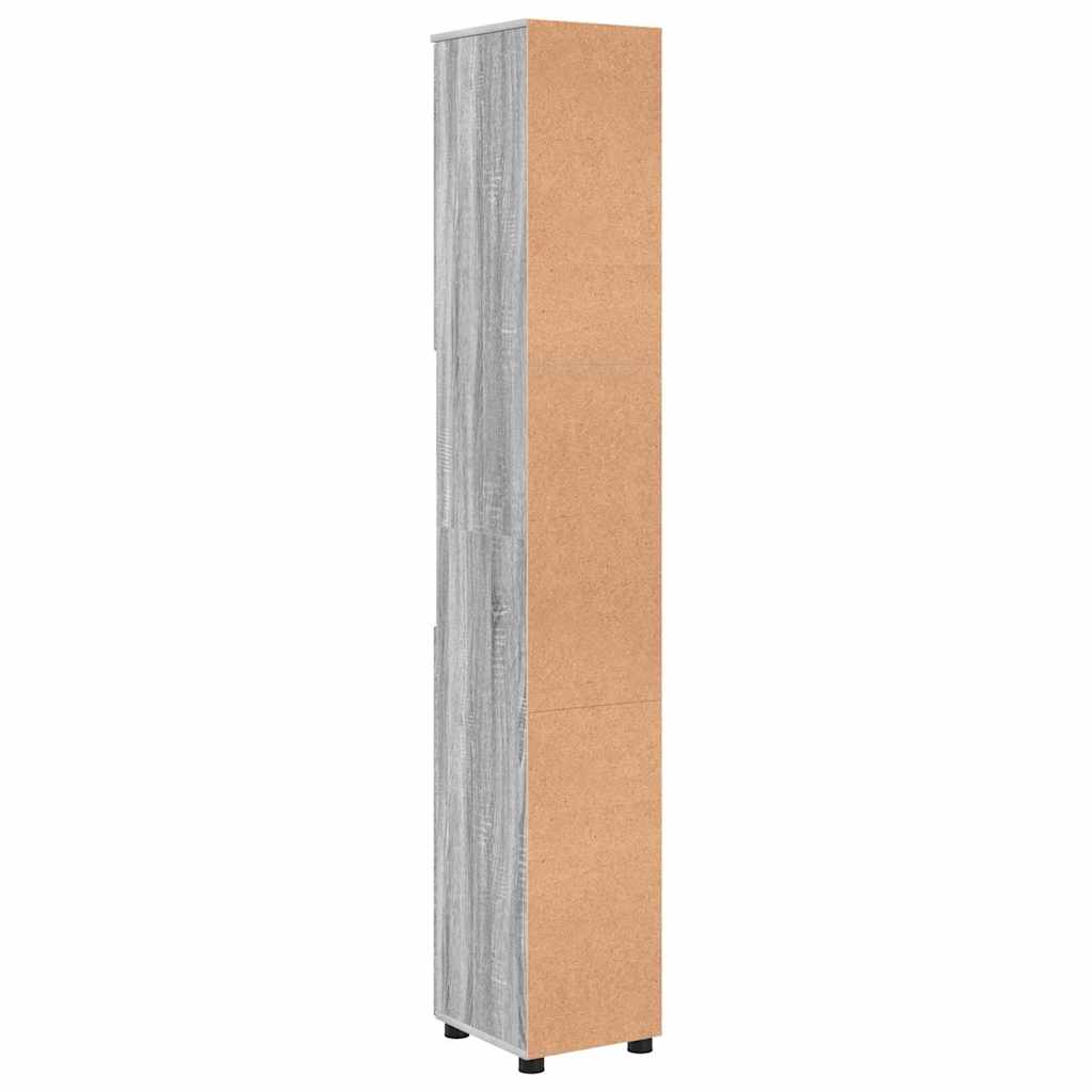 Badezimmerschrank mit Speicher Graues Sonoma 30 x 35 x 192 cm
