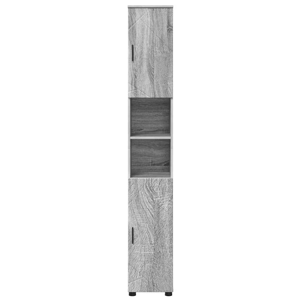 Badezimmerschrank mit Speicher Graues Sonoma 30 x 35 x 192 cm