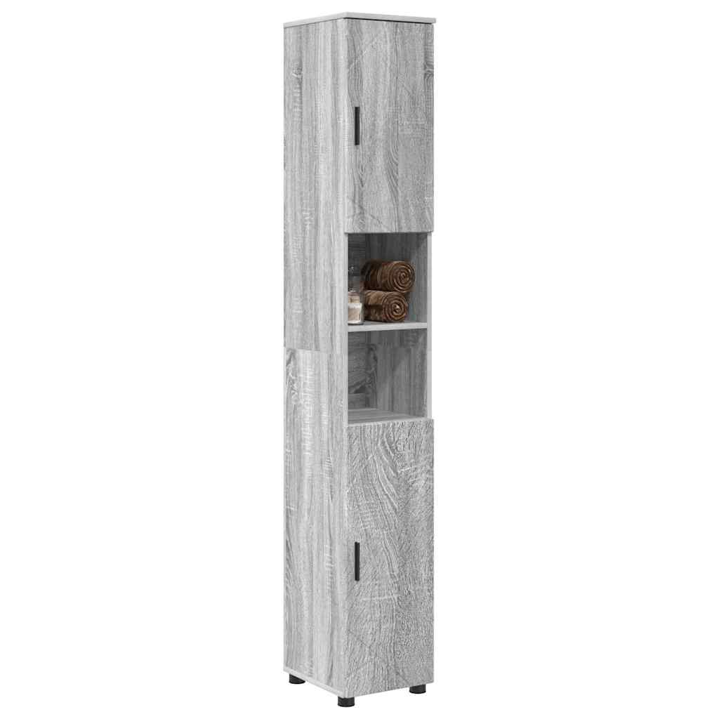 Badezimmerschrank mit Speicher Graues Sonoma 30 x 35 x 192 cm