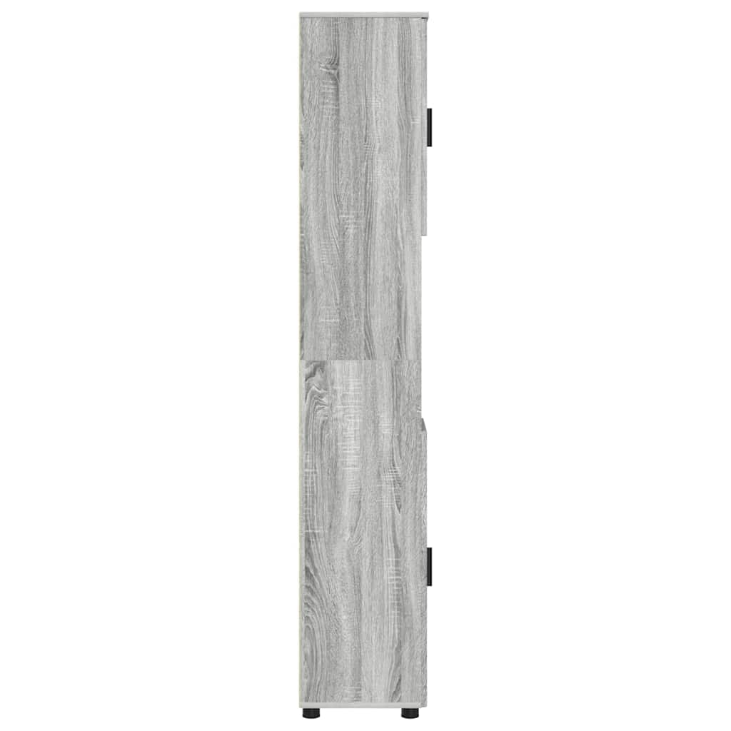 Badezimmerschrank mit Speicher Graues Sonoma 30 x 35 x 192 cm