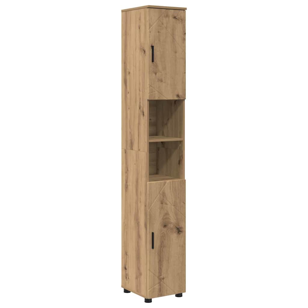 Badezimmerschrank mit Speicher Artisan-Eiche 30 x 35 x 192 cm