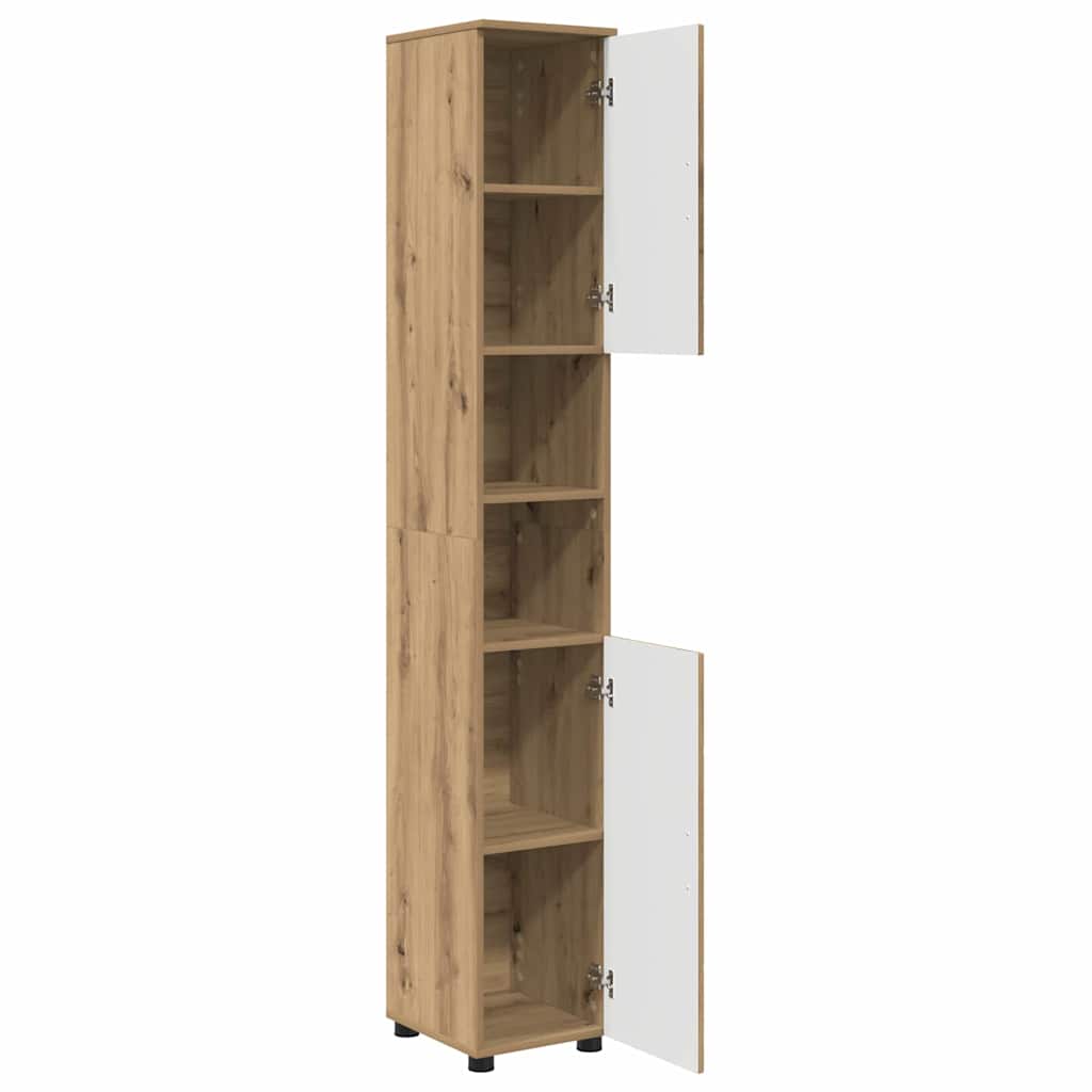 Badezimmerschrank mit Speicher Artisan-Eiche 30 x 35 x 192 cm