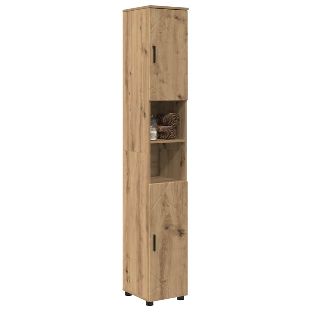 Badezimmerschrank mit Speicher Artisan-Eiche 30 x 35 x 192 cm