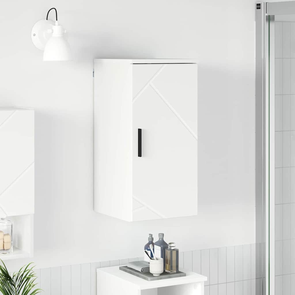 Badezimmerschrank Weiß 30 x 31,5 x 61 cm Holzwerkstoff & Metall
