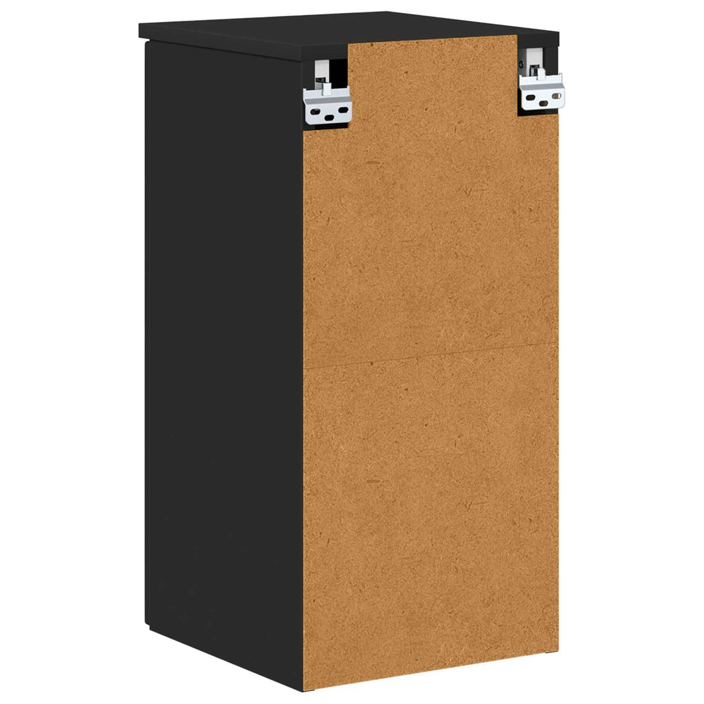 Badezimmerschrank Wandmontiert Schwarz 30 x 31,5 x 61 cm