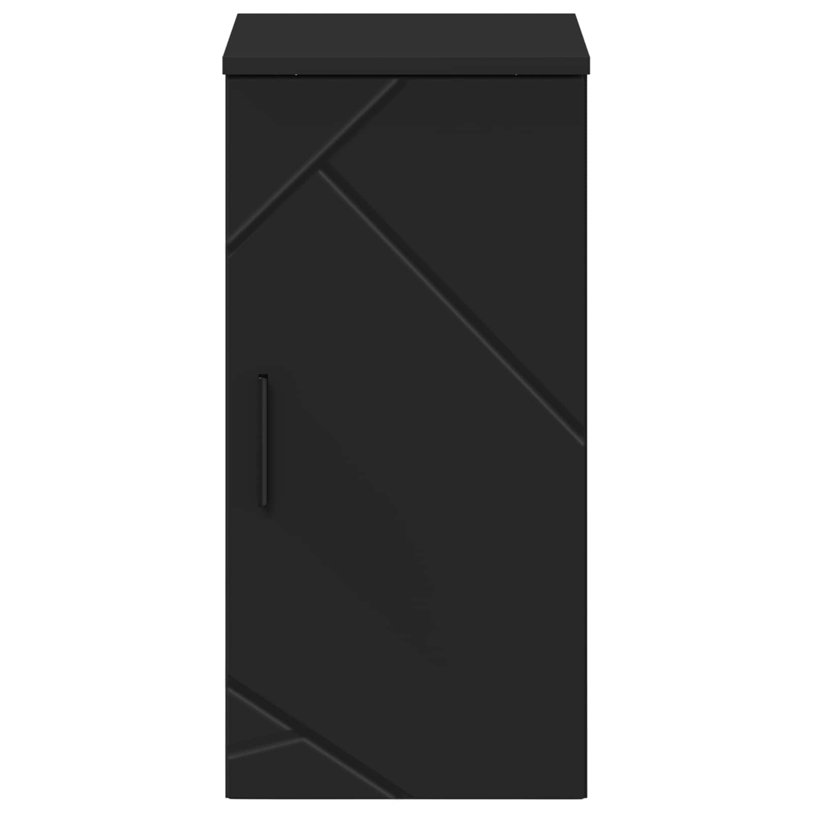 Badezimmerschrank Wandmontiert Schwarz 30 x 31,5 x 61 cm