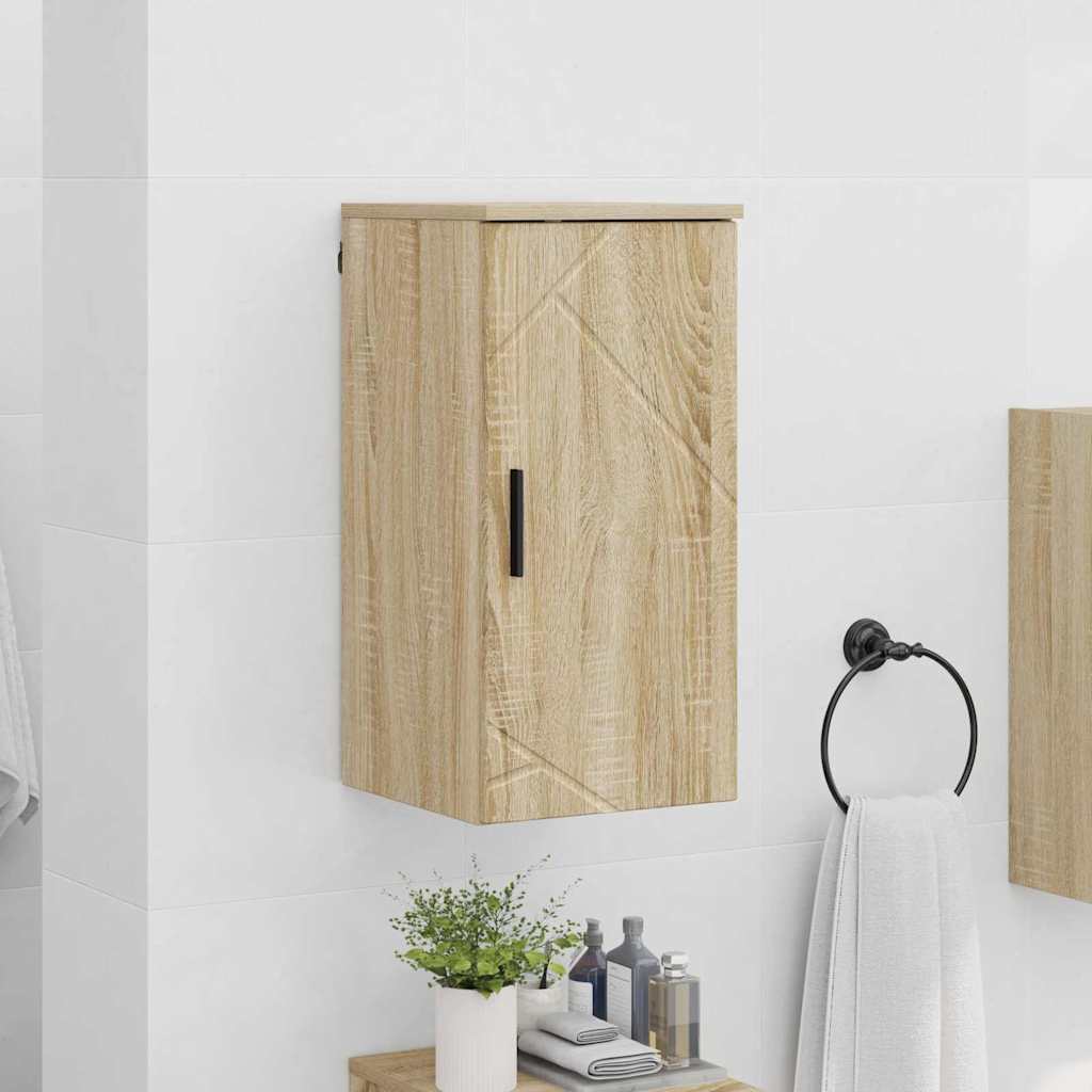 Badezimmerschrank Wandmontiert Sonoma-Eiche 30 x 31,5 x 61 cm