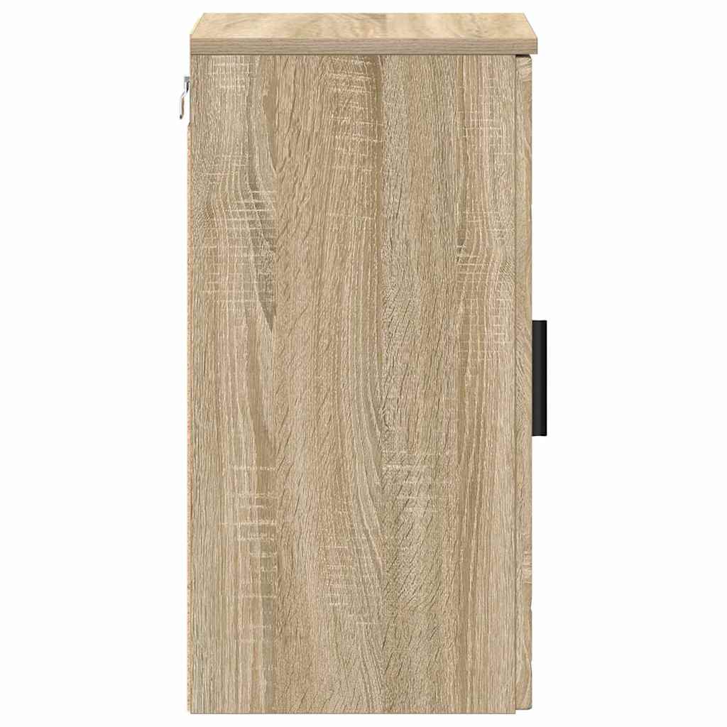 Badezimmerschrank Wandmontiert Sonoma-Eiche 30 x 31,5 x 61 cm