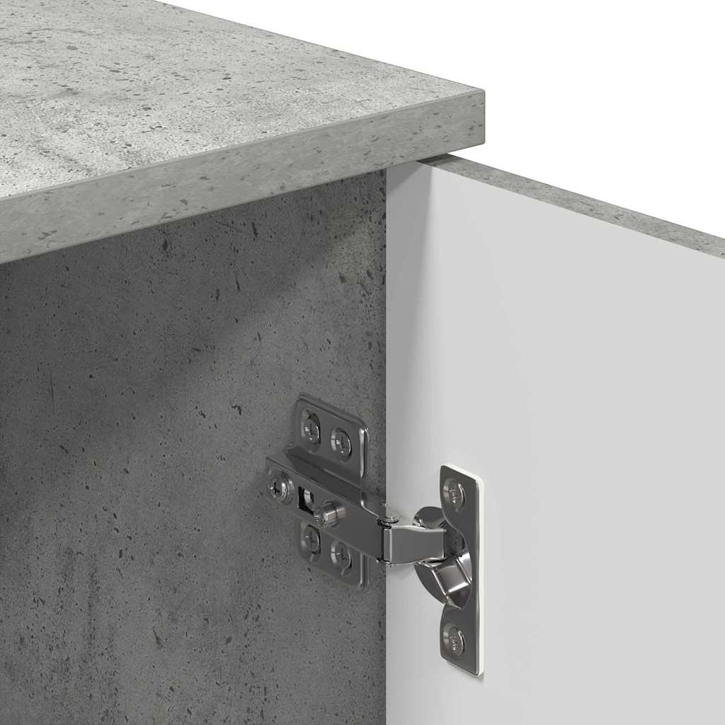 Badezimmerschrank Wandmontiert Beton Grau 30 x 31,5 x 61 cm
