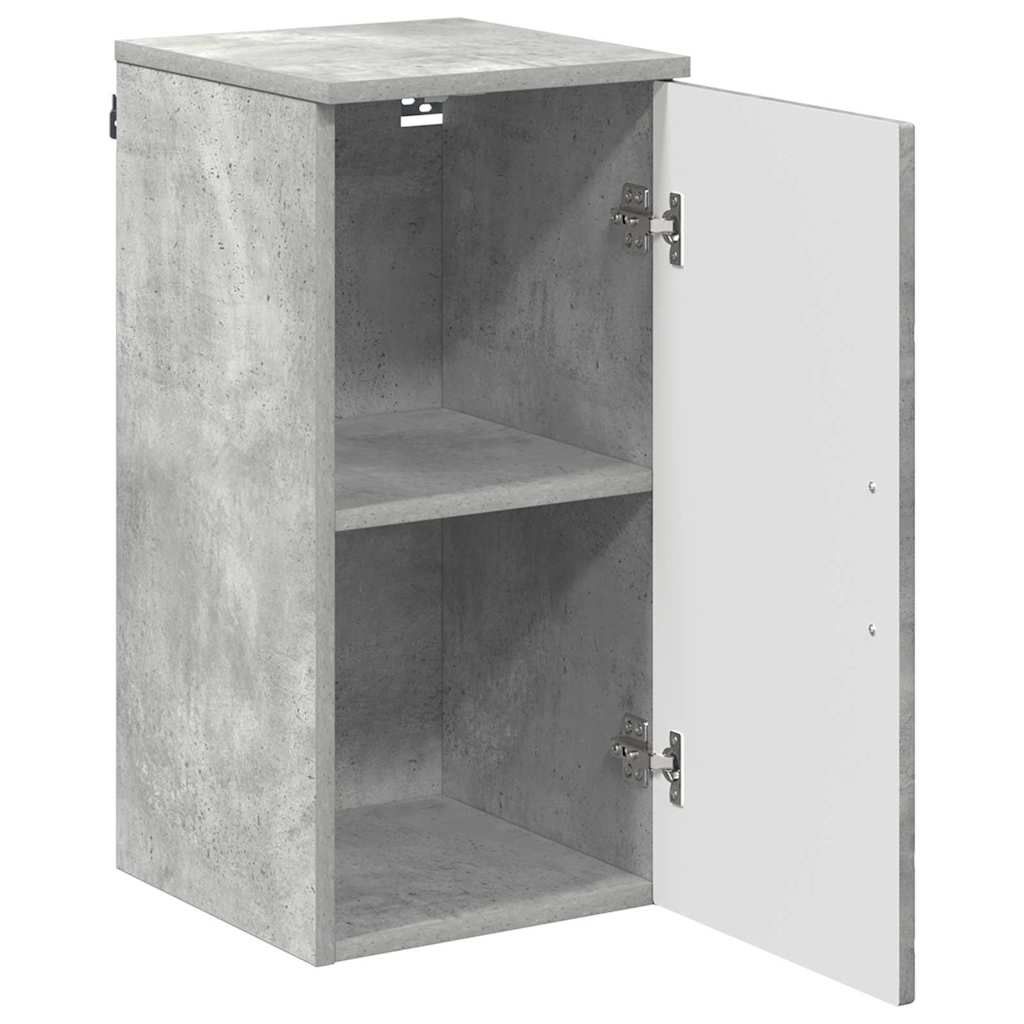 Badezimmerschrank Wandmontiert Beton Grau 30 x 31,5 x 61 cm
