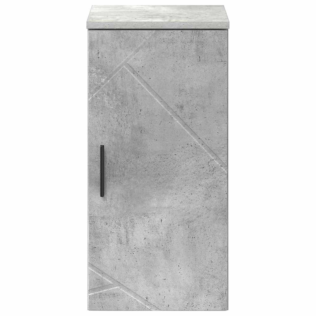 Badezimmerschrank Wandmontiert Beton Grau 30 x 31,5 x 61 cm
