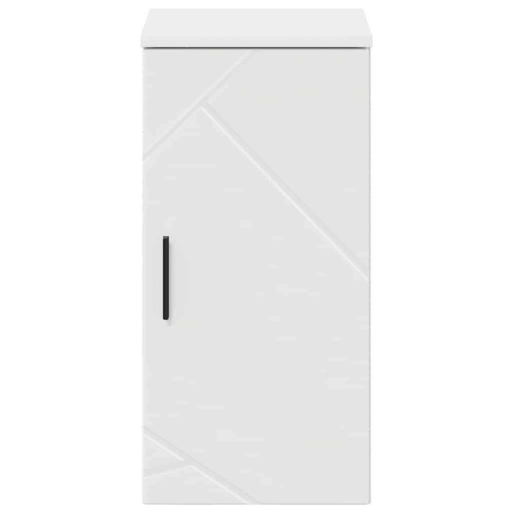 Badezimmerschrank Wandmontiert Hochglanz Weiß 30 x 31,5 x 61 cm