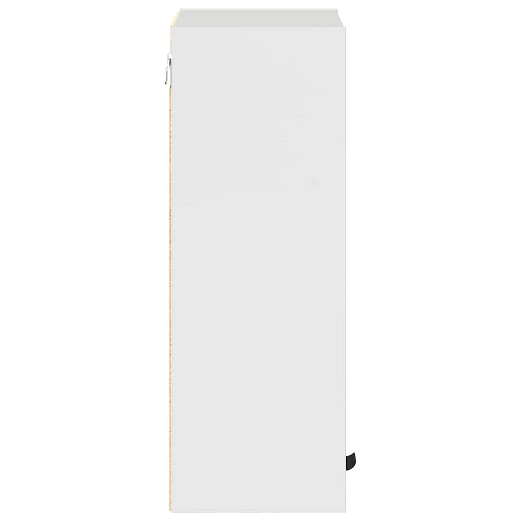 Badezimmerschrank Wandmontiert Hochglanz Weiß 30 x 31,5 x 61 cm