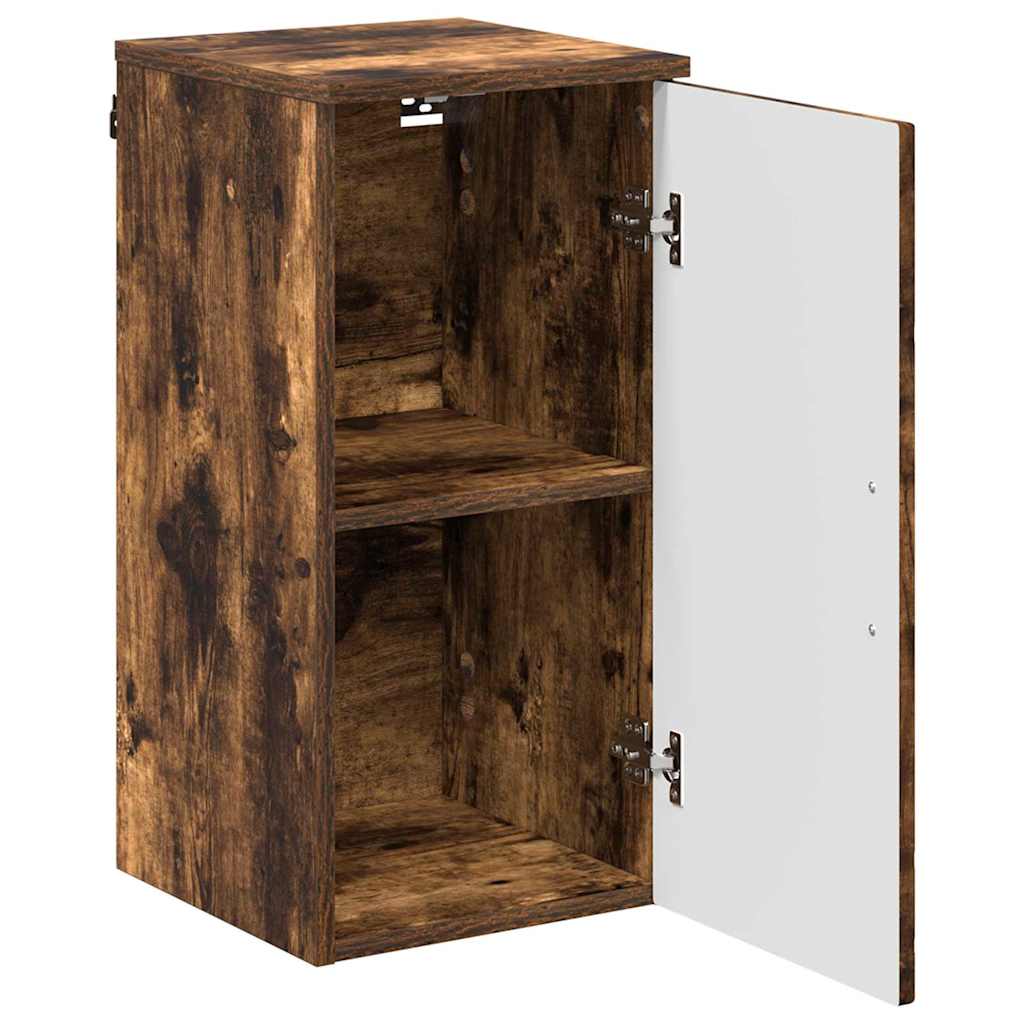 Badezimmerschrank mit Tür Geräucherte Eiche 30 x 31,5 x 61 cm