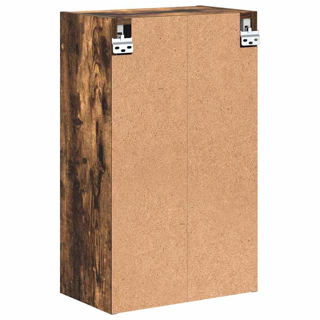 Badezimmerschrank mit Tür Geräucherte Eiche 30 x 31,5 x 61 cm