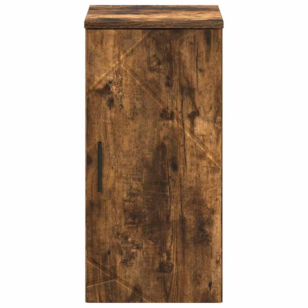 Badezimmerschrank mit Tür Geräucherte Eiche 30 x 31,5 x 61 cm
