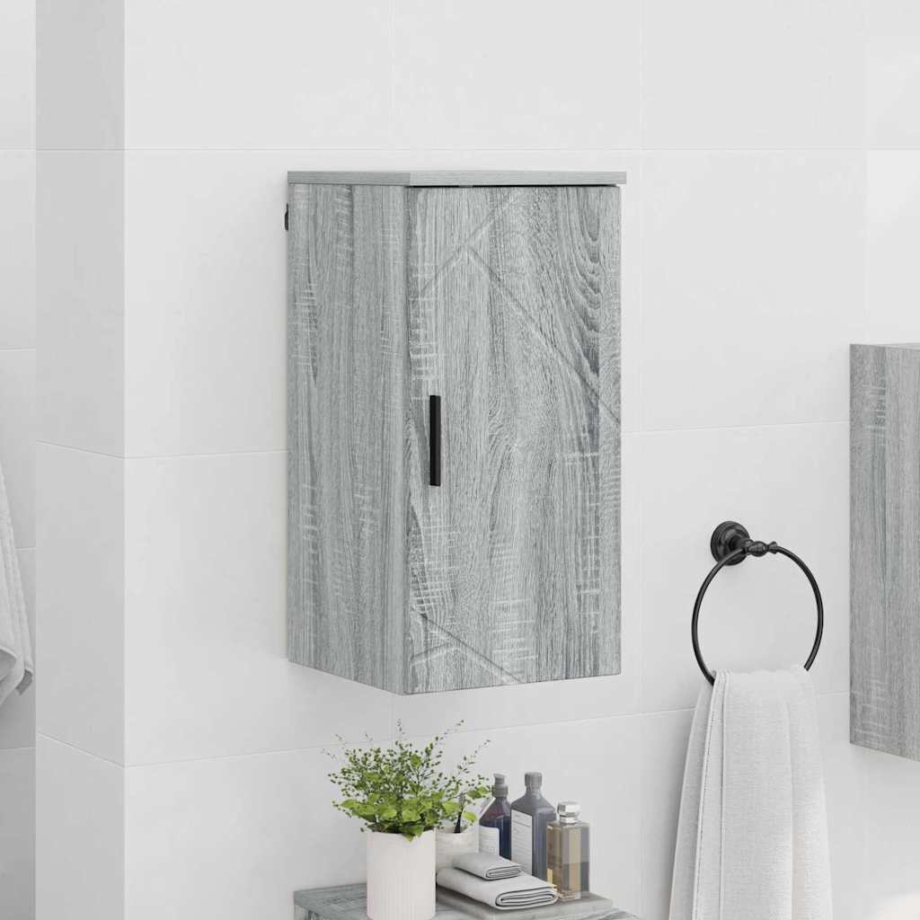 Badezimmerschrank Wandmontiert Graues Sonoma 30 x 31,5 x 61 cm
