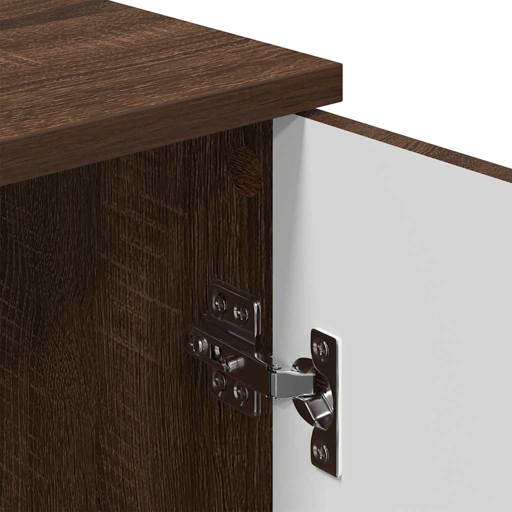 Badezimmerschrank mit Tür Braun Eichen-Optik 30 x 31,5 x 61 cm