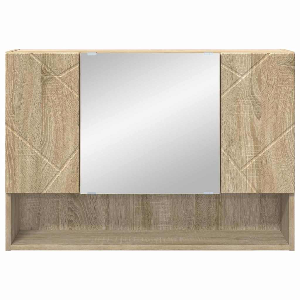 Spiegelschrank Sonoma-Eiche 80 x 17 x 55 cm Holzwerkstoff