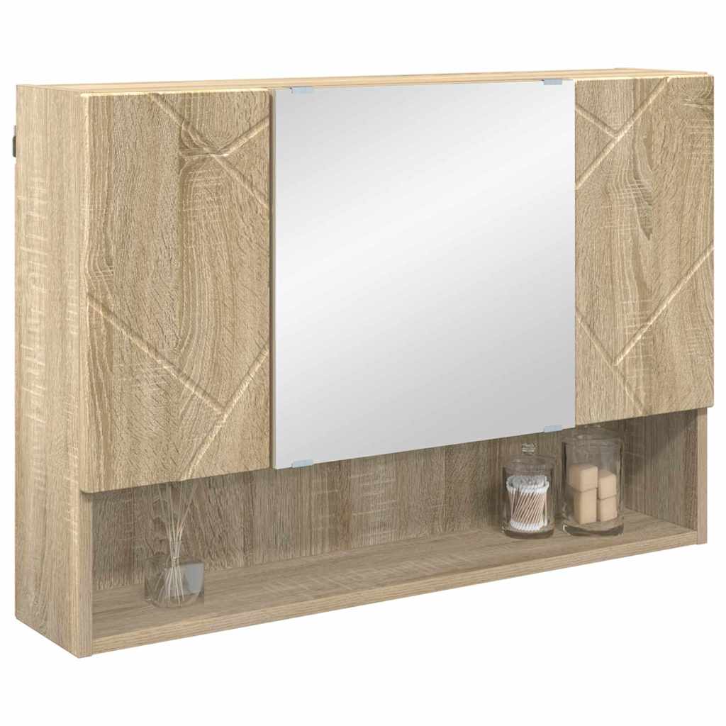 Spiegelschrank Sonoma-Eiche 80 x 17 x 55 cm Holzwerkstoff