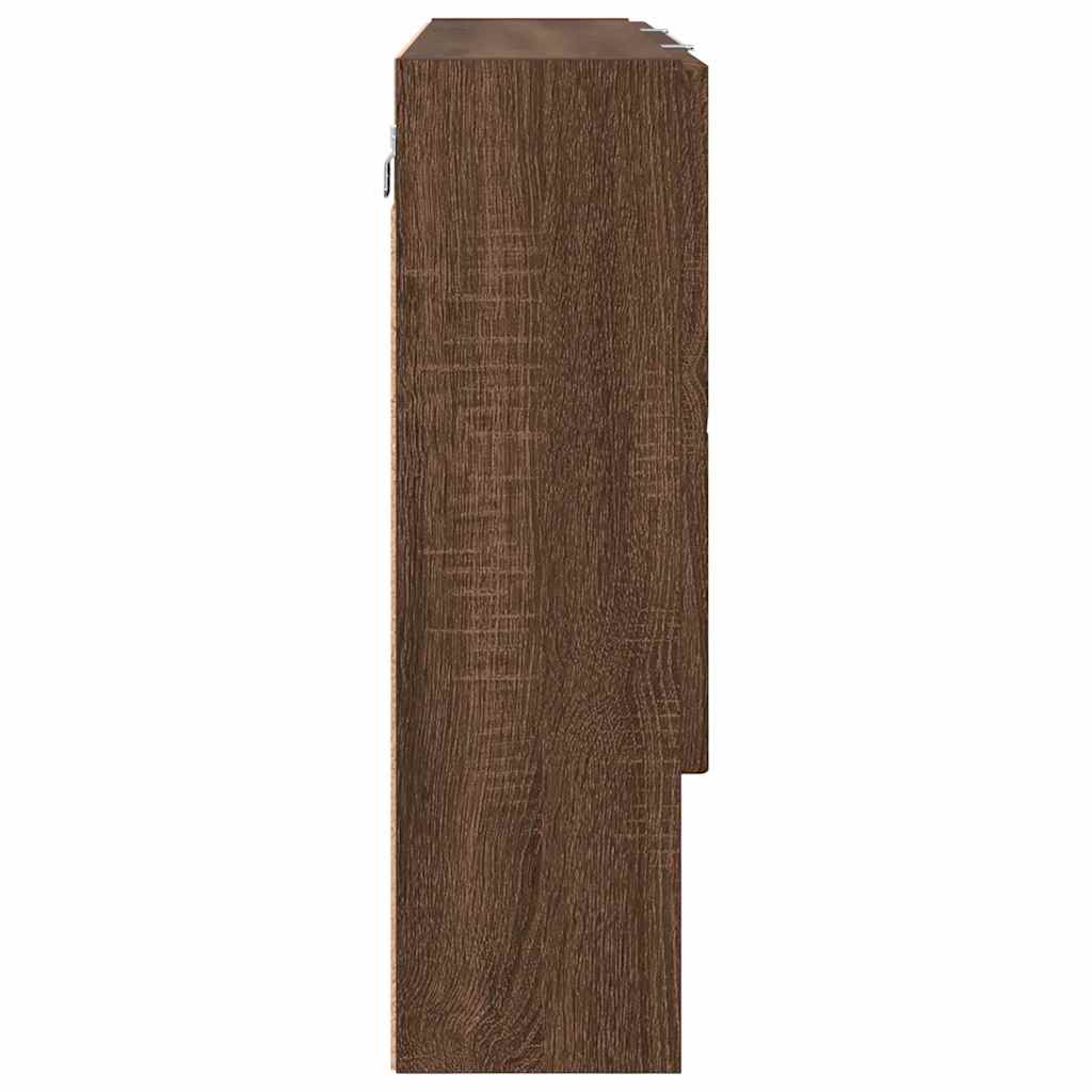 Spiegelschrank Braun Eichen-Optik 80 x 17 x 55 cm Holzwerkstoff