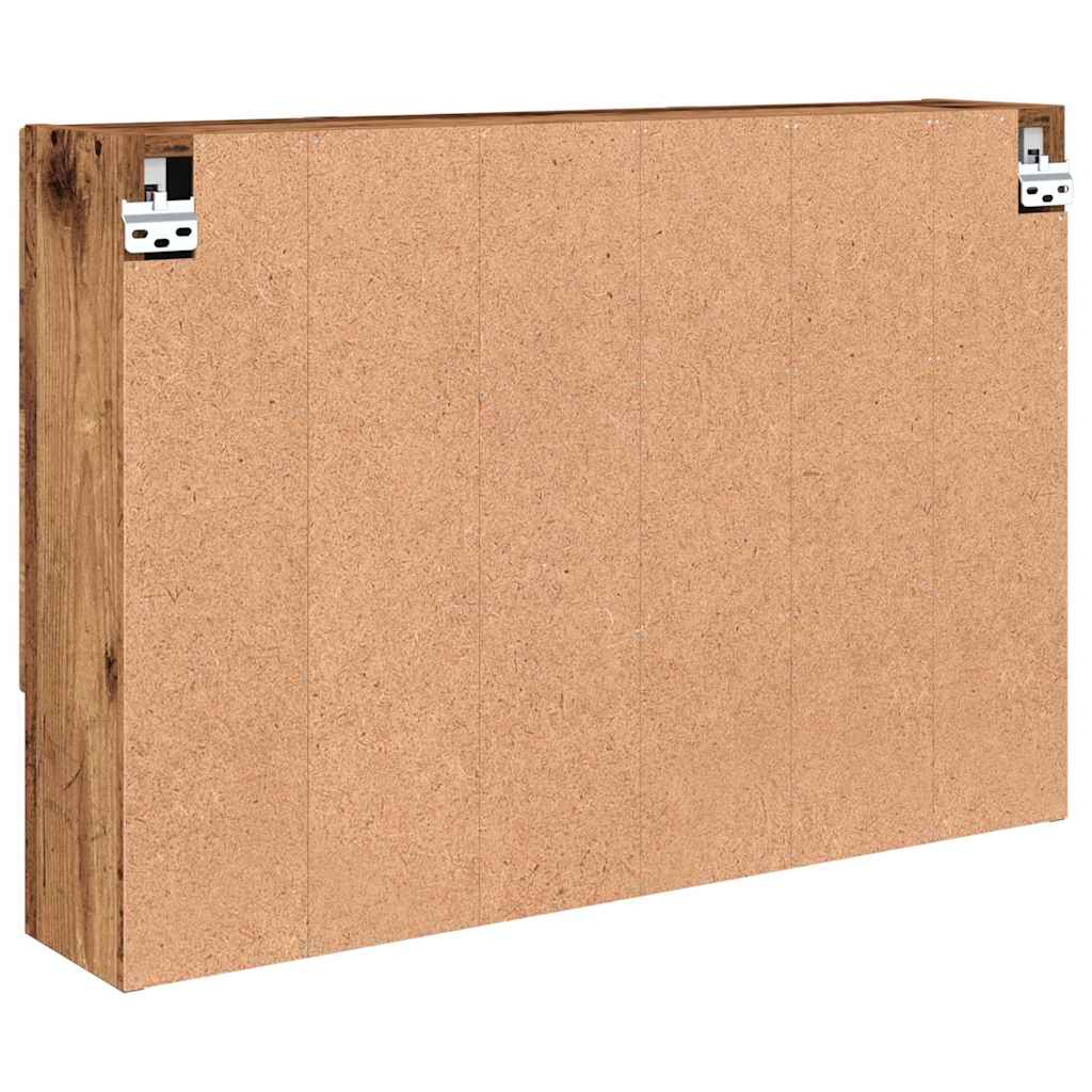 Spiegelschrank mit Tür Altholz 80 x 17 x 55 cm Holzwerkstoff