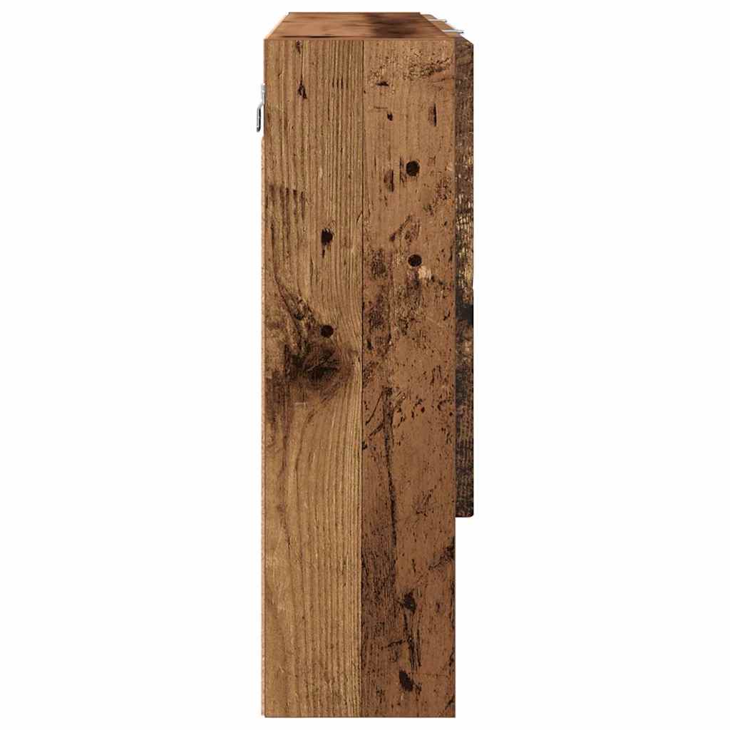 Spiegelschrank mit Tür Altholz 80 x 17 x 55 cm Holzwerkstoff