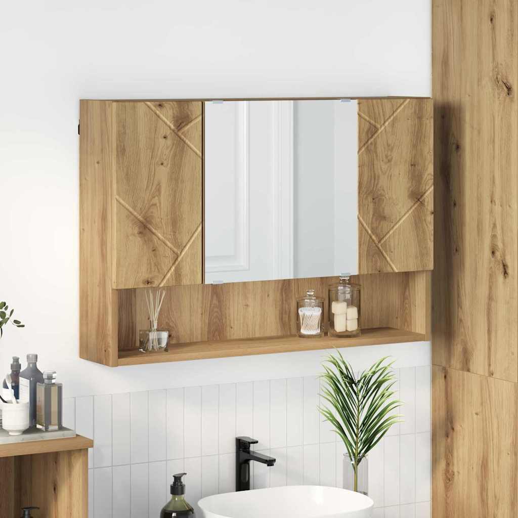 Spiegelschrank Artisan-Eiche 80 x 17 x 55 cm Holzwerkstoff