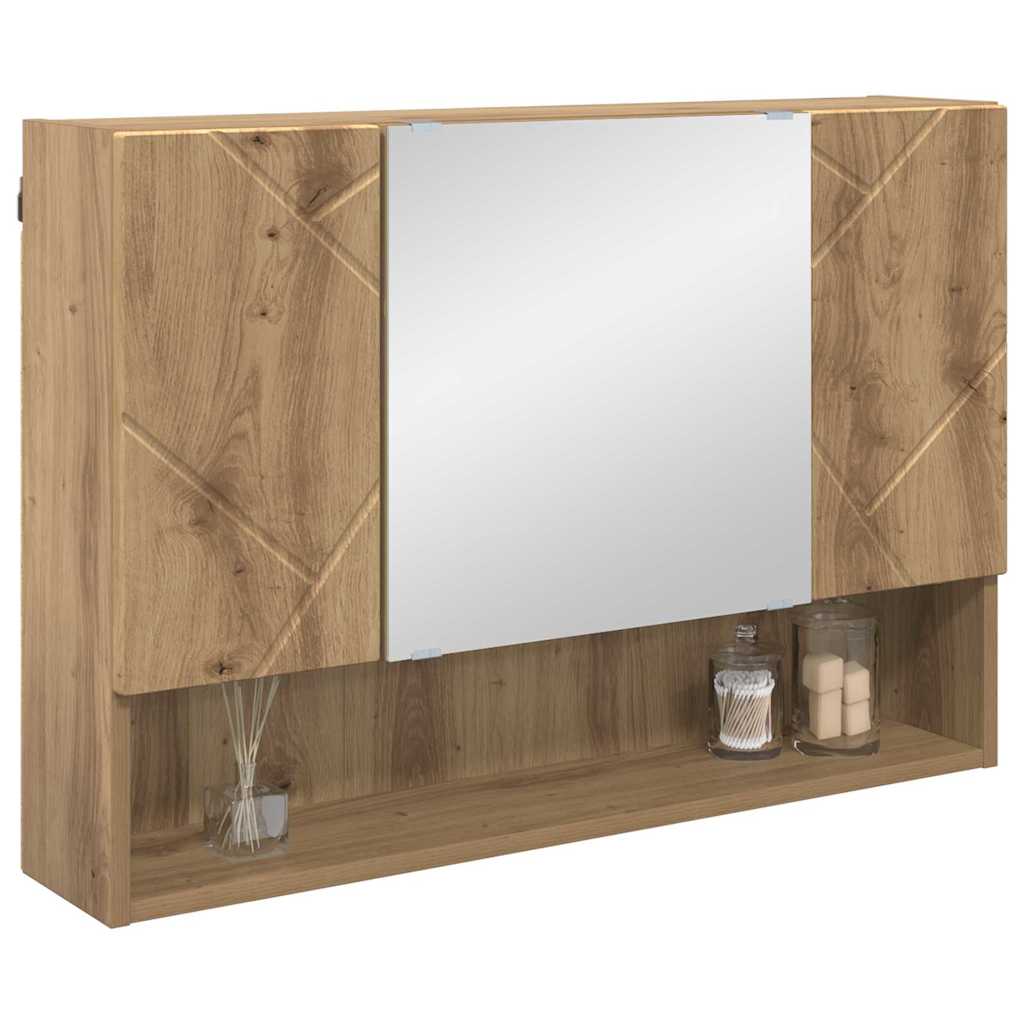 Spiegelschrank Artisan-Eiche 80 x 17 x 55 cm Holzwerkstoff
