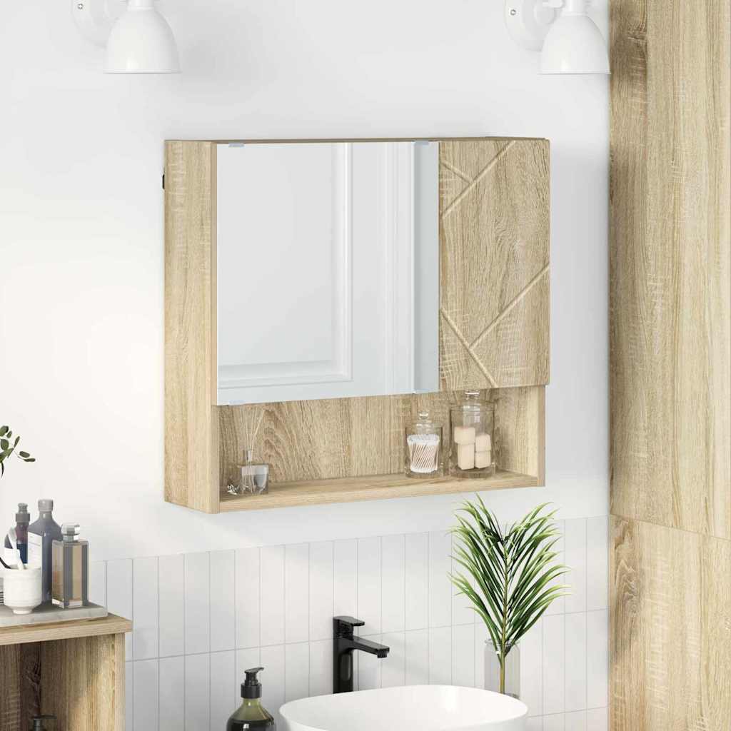 Spiegelschrank Sonoma-Eiche 59 x 17 x 55 cm Holzwerkstoff
