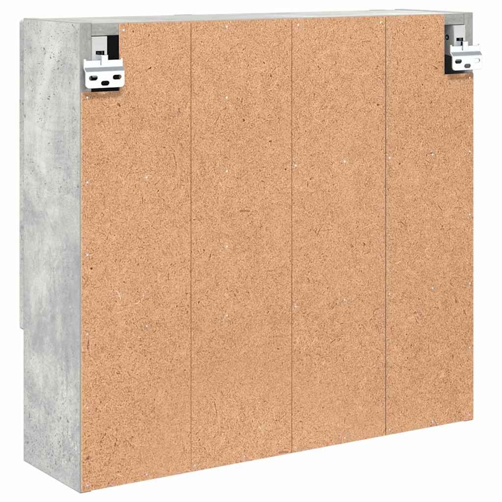 Spiegelschrank mit Tür Beton Grau 59 x 17 x 55 cm Holzwerkstoff