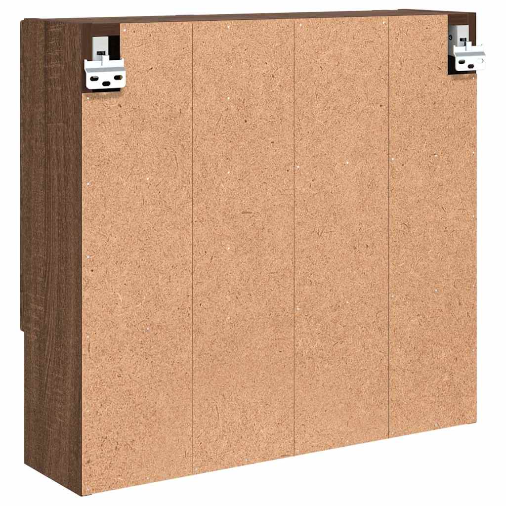 Spiegelschrank Braun Eichen-Optik 59 x 17 x 55 cm Holzwerkstoff