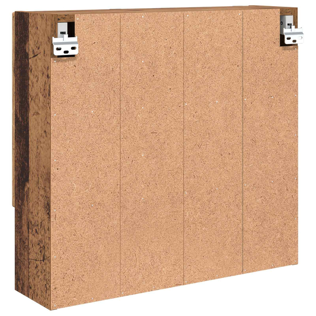 Spiegelschrank mit Tür Altholz 59 x 17 x 55 cm Holzwerkstoff