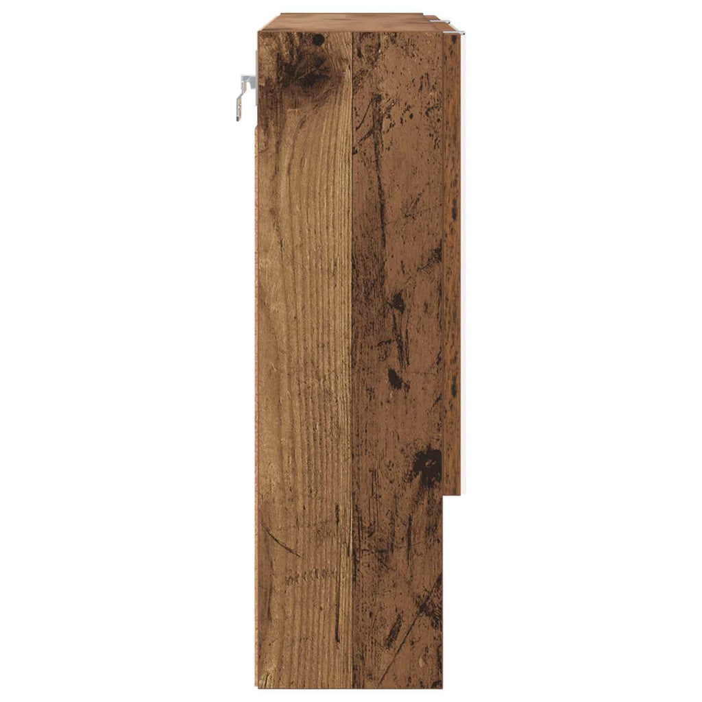 Spiegelschrank mit Tür Altholz 59 x 17 x 55 cm Holzwerkstoff