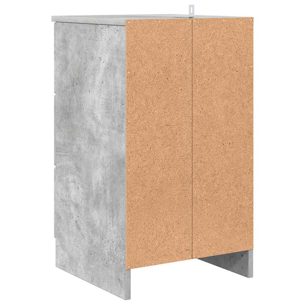 Nachttisch Betongrau 38 x 38 x 66 cm Holzwerkstoff