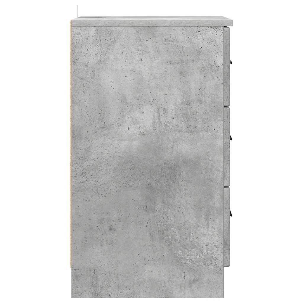 Nachttisch Betongrau 38 x 38 x 66 cm Holzwerkstoff
