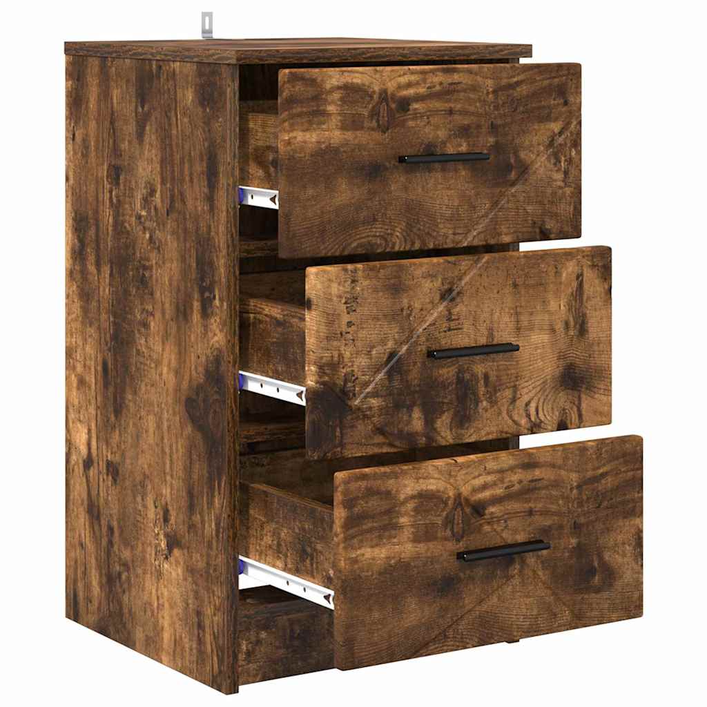 Nachttisch Räuchereiche 38 x 38 x 66 cm Holzwerkstoff