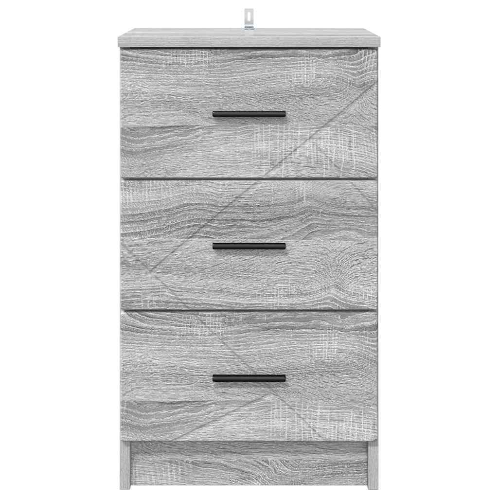 Nachttisch Grau Sonoma 38 x 38 x 66 cm Holzwerkstoff