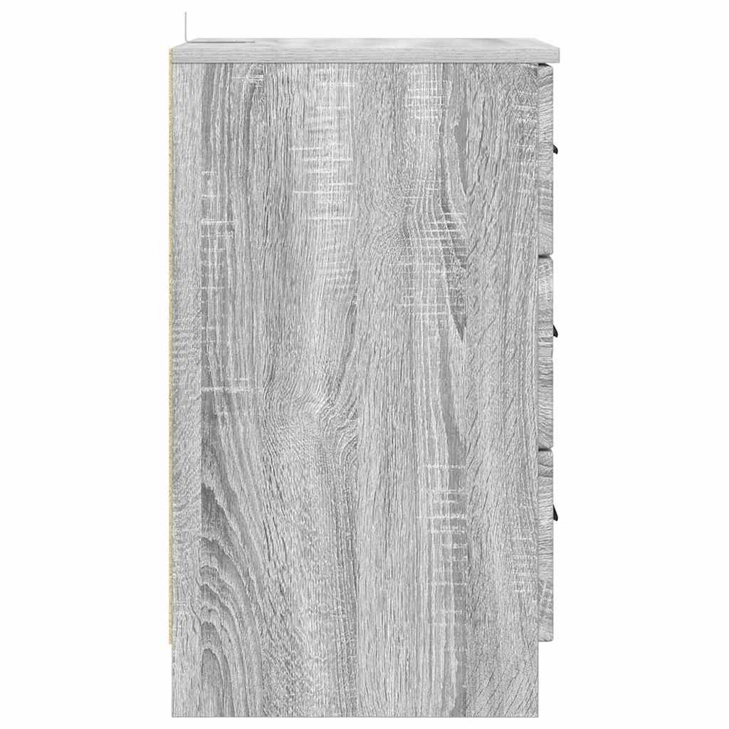 Nachttisch Grau Sonoma 38 x 38 x 66 cm Holzwerkstoff