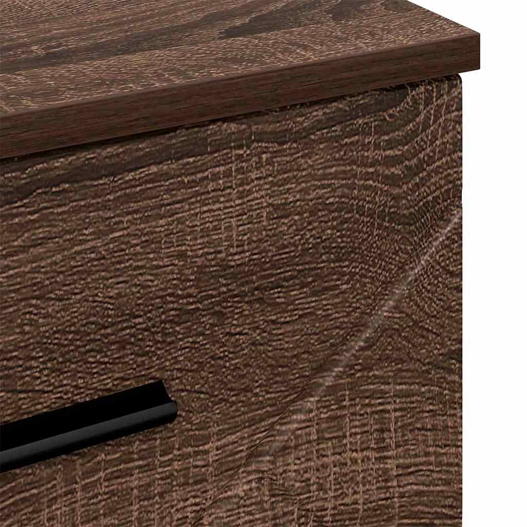 Nachttisch Braun Eichen-Optik 38 x 38 x 66 cm Holzwerkstoff