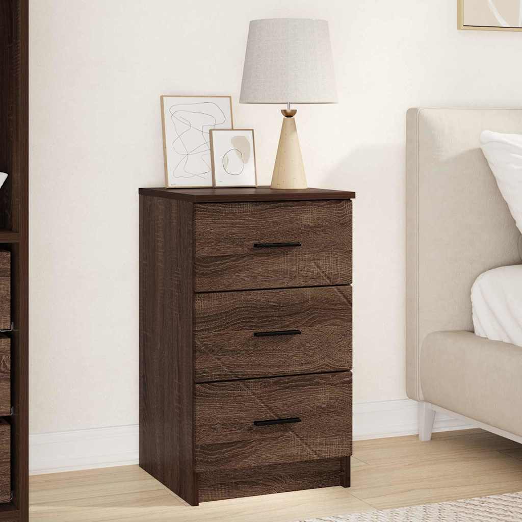 Nachttisch Braun Eichen-Optik 38 x 38 x 66 cm Holzwerkstoff