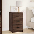 Nachttisch Braun Eichen-Optik 38 x 38 x 66 cm Holzwerkstoff