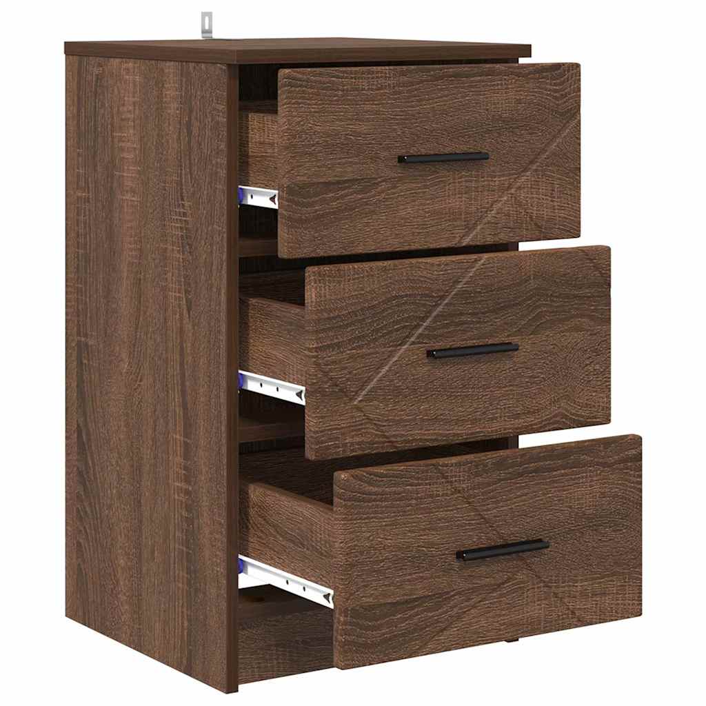Nachttisch Braun Eichen-Optik 38 x 38 x 66 cm Holzwerkstoff