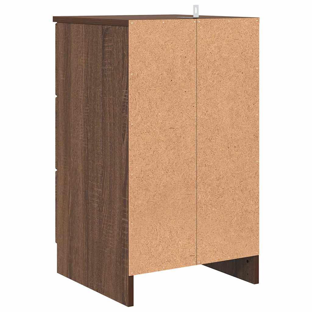 Nachttisch Braun Eichen-Optik 38 x 38 x 66 cm Holzwerkstoff