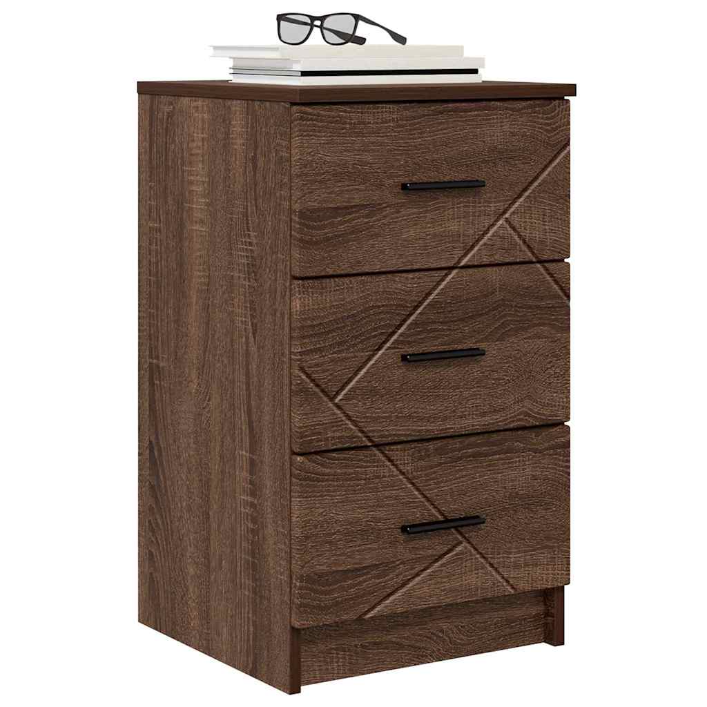 Nachttisch Braun Eichen-Optik 38 x 38 x 66 cm Holzwerkstoff